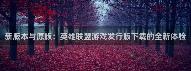 im电竞官网注册方法是什么：新版本与原版：英雄联盟游戏发行版下载的全新体验